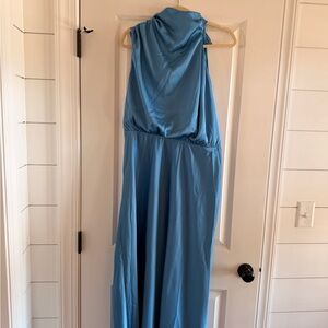 Elegant Blue Midi Dress